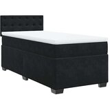 vidaXL Box spring postelja z vzmetnico črn 90x190 cm žamet | Shoptok.si