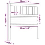  Uzglavlje za krevet sivo 96 x 4 x 100 cm od masivne borovine | shoptok.hr