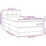 Box spring postelja z vzmetnico temno modra 80x210 cm žamet, (21792837) | Shoptok.si