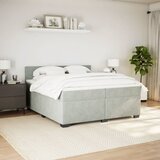  Krevet s oprugama i madracem svjetlosivi 200x200 cm baršunasti | shoptok.hr