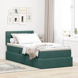  s od storage s uzglavljem Tamnozelena 90 x 200 cm Baršun | shoptok.hr