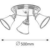 Rabalux grando plafonska lampa E14 3x40W bronza/bela kupatilska rasveta | Eponuda.com
