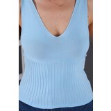 Dewberry Z2009 WOMEN'S CROOP BLOUSE-BLUE | ePonuda.com