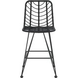 vidaXL barski stolci 2 kom crni 45 x 56 x 103,5 cm pe ratan i čelik | shoptok.hr