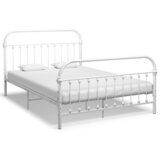 Maison Chic Posteljni okvir - Dvoposteljna postelja - Zakonska postelja bel kovinski 140x200 cm-J10235, (21767179) | Shoptok.si