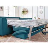 Bobochic Paris Modra raztegljiva sedežna garnitura iz rebrastega žameta 225 cm Augustin – | Shoptok.si