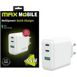 Max Mobile KUĆNI PUNJAČ PD SUPER FAST CHARGE Duo TypeC+USB-A,3UTR2076-QP,GaN 65W | shoptok.hr
