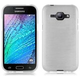 Cadorabo Ohišje, združljiv s Samsungom v Srebrni - zaščitni pokrov, narejen iz fleksibilnega silikona TPU v brušenem dizajnu, (20572413) | Shoptok.si