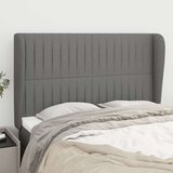  Uzglavlje s ušima tamnosivi 147x23x118/128 cm od tkanine | shoptok.hr