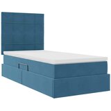  s madracem i skladištem Tamno plava 90 x 190 cm Baršun | shoptok.hr