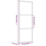 vidaXL Klizna vrata zlatna 76x205 cm matirano staklo ESG i aluminij | shoptok.hr