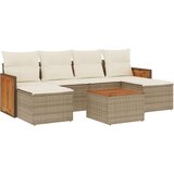 vidaXL 7-dijelni set vrtnih sofa od poliratana s jastucima bež | shoptok.hr