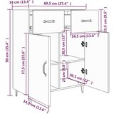  Komoda boja dimljenog hrasta 69 5x34x90 cm konstruirano drvo | shoptok.hr