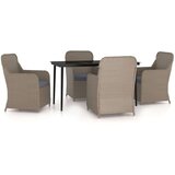  5-dijelni vrtni blagovaonski set s jastucima smeđe | shoptok.hr