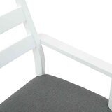  Blagovaonske stolice s jastucima 2 kom. Bijele, puno drvo, guma | Shoptok.si