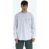 Carhartt WIP Pamučna majica dugih rukava boja: siva, glatki model, I029955.-ASH.HEATHE