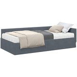 vidaXL Kotni okvir postelje z matrico Drugo 2 pcs Siva Žamet, (5000121337) | Shoptok.si