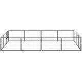  Kavez za pse crni 12 m² čelični | shoptok.hr