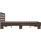  Okvir kreveta boja hrasta 120x200 cm konstruirano drvo i metal | shoptok.hr