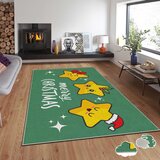 Conceptum Hypnose tepih s novogodišnjim motivima Asr-Crpt-53, Pravougaoni, 120 x 180 cm, Zeleni | Eponuda.ba