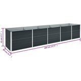  Povišena vrtna gredica pocinčani čelik 400x80x45 cm antracit | Eponuda.com