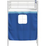  Krevet na kat za djecu s zavjesama Bijela i Plava 90 x 190 cm | shoptok.hr