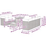 Sjedeća garnitura za vrt 10 pcs Siva poliratan | shoptok.hr