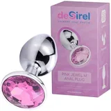 pink Jewel M - analni čep (srebrno-ružičasti)