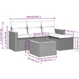  5-dijelni set vrtnih sofa s jastucima bež od poliratana | shoptok.hr