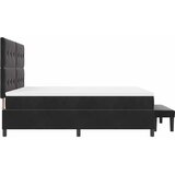 Krevet s opruga kutije s uzglavljem Crna 200 x 180 cm Baršun | shoptok.hr