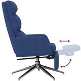  Stol za sproščanje z oporo za noge modro blago, (20699352) | Shoptok.si