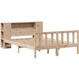 vidaXL Krevet s regalom za knjige bez madraca 140x200 cm od borovine | shoptok.hr