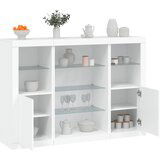  The Living Store Komoda z LED diodami 3 kosi bel inženirski les - Komoda, (21442413) | Shoptok.si