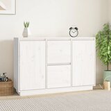 Maison Chic Komoda - Predalnik bela 111x34x75 cm trdna borovina, (21716324) | Shoptok.si