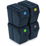  Set 4x 20L košev za ločevanje odpadkov Sortibox antracit | Shoptok.si