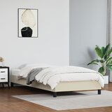 Maison Chic Posteljni okvir - Enojna postelja - Postelja za odrasle krem 80x200 cm umetno usnje-J8767, (21760258) | Shoptok.si