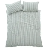 Plava 3-dijelna posteljina za bračni krevet/za produženi krevet 230x220 cm Cotton Rich Woven Stripe –