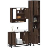 Furnova Kopalniška garnitura 3-delna rjavi hrast inženirski les, (21945572) | Shoptok.si