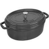 Staub Round Cocotte, 31cm cast iron, graphite grey | shoptok.hr