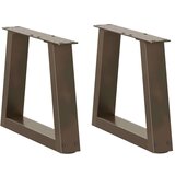  noge jedilne mize v-oblika 2 kosa naravno jeklo 40x(30-31,3) cm | Shoptok.si
