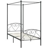 Maison Chic Posteljni okvir - Dvoposteljna postelja - Zakonska postelja z ogrodjem za baldahin siv kovinski 120x200 cm, (21695340) | Shoptok.si