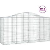  Lučne gabionske košare 11kom 200x50x100/120cm pocinčano željezo Cijene