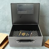  SASKA GARDEN 1068756 elektronska blagajna z digitalnim ključem – PIN koda in ključ, jeklo, 32,4 × 25,5 × 12,7 cm | Shoptok.si