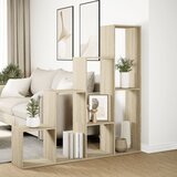  Pregrada/regal za knjige 4 razina hrast 143,5x29x143,5cm drveni | shoptok.hr