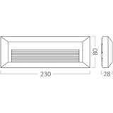 Braytron zidna rasvjeta led 3W 180lm 3CCT 3000K/4000K/6500K IP65 antracit vekta-b | shoptok.hr