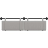  Držeće uzglavlje Zidne Oblačnosiva 190 x 55 x 5 cm tkanina - Siva boja oblaka 180 cm bez LED svjetla | shoptok.hr