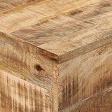 vidaXL Konzolna mizica 110x30x75 cm trd neobdelan mangov les in železo | Shoptok.si