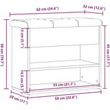 vidaXL Lavica za čevlje Artisan Oak 62x32x50 cm Inženirski les | Shoptok.si