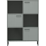  Regal za knjige sivi 90 x 35 x 128,5 cm od masivnog drva OSLO | Eponuda.com