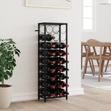  Stalak za vino za 27 boca crni 34 x 18 x 100 cm kovano željezo | shoptok.hr